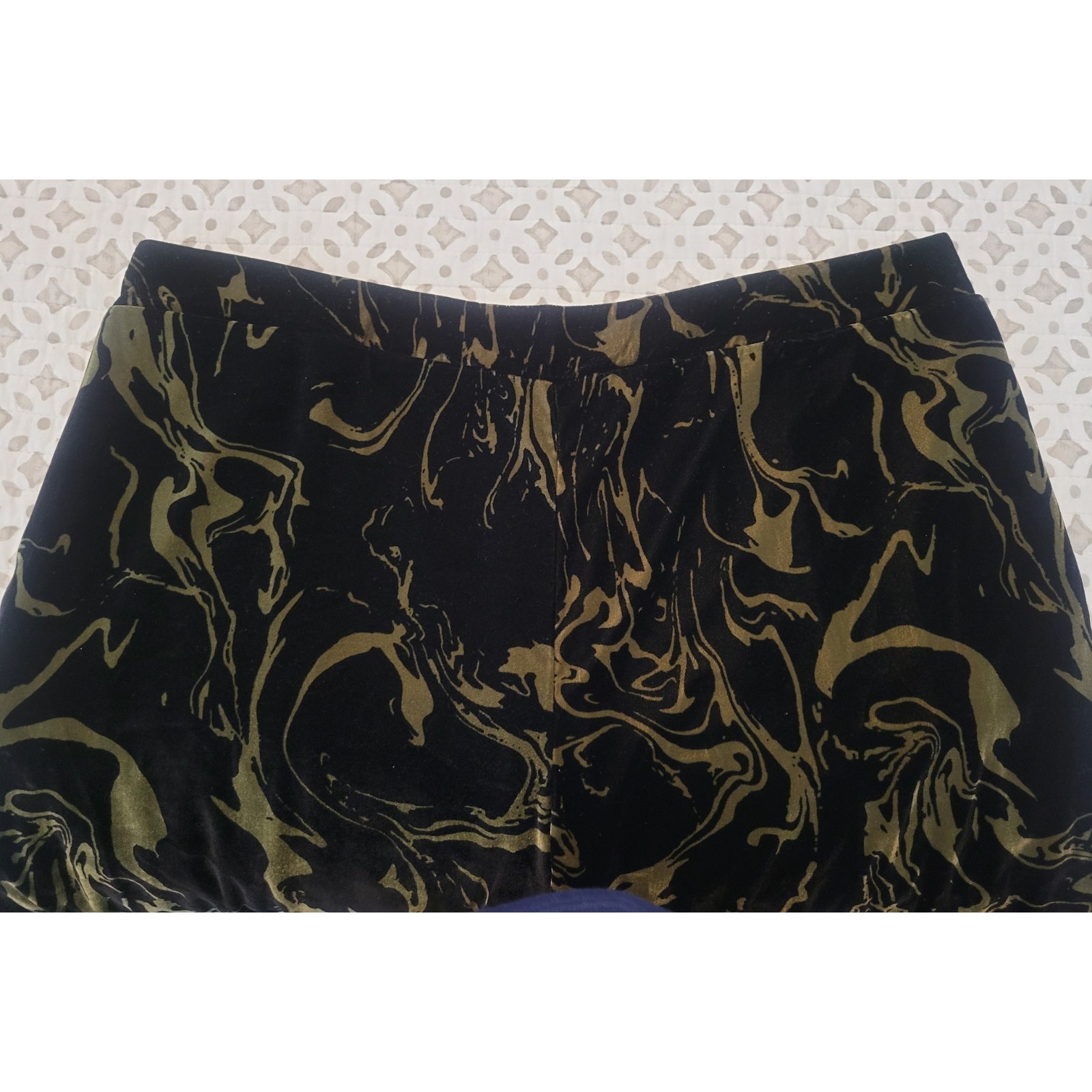 Carla Rockmore Petite 1x Loden Marble Velvet Wideleg Pant A710997 Nwot Msrp $100 — image 4 of 8